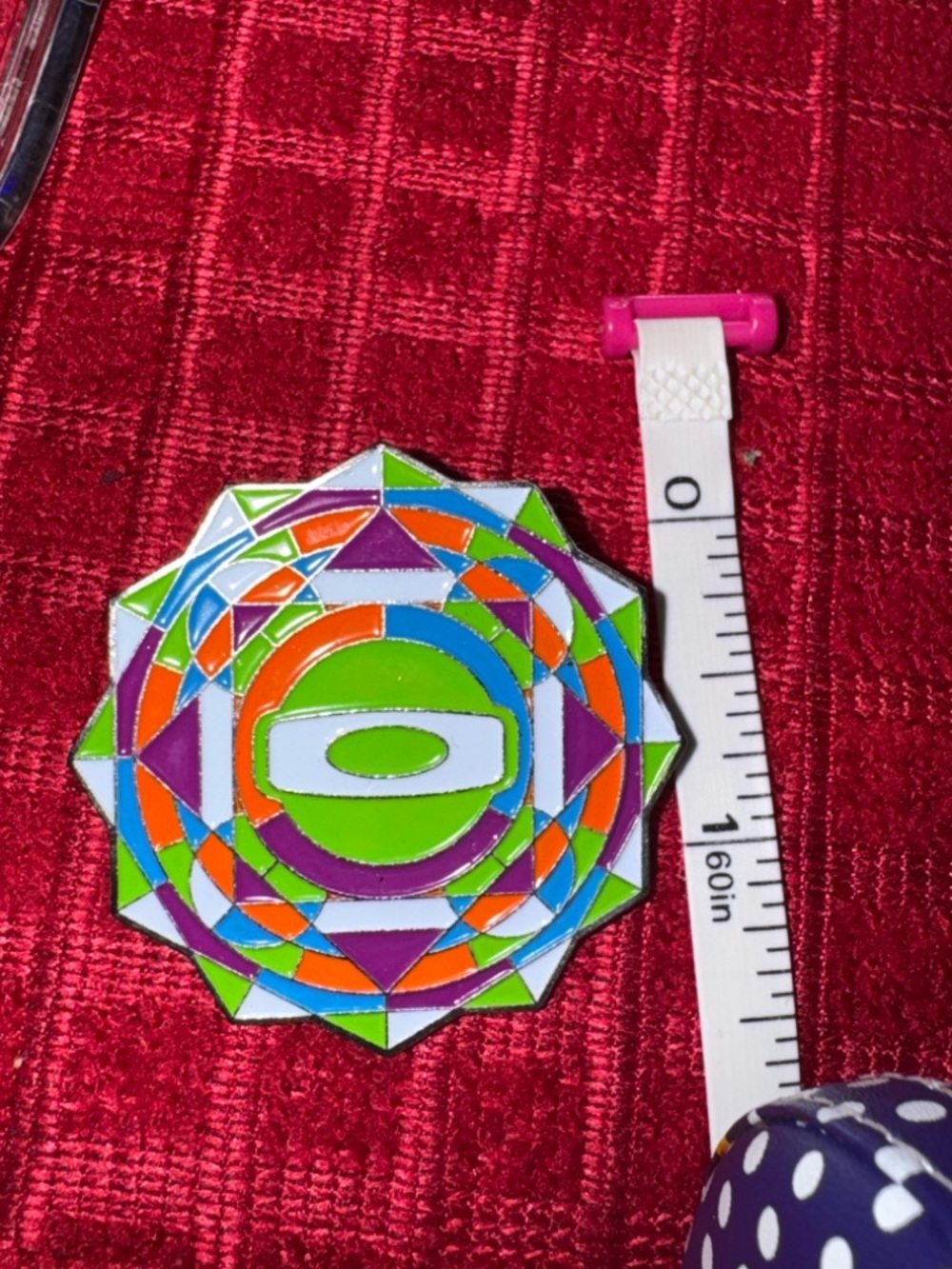 Oakley Multicolor Geometric Enamel Accent - Green, Orange, Purple, Blue - Picture 2 of 5